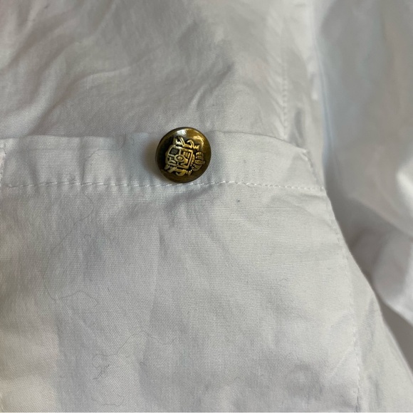 DG2 Diane Gilman Women’s Fitted White Button Down 3/4 Sleeves NWT Size Small - Picture 4 of 11